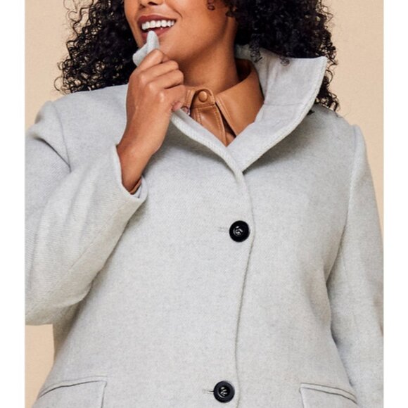Women Le Chateau Wool Blend Funnel Neck Coat - Picture 5 of 5